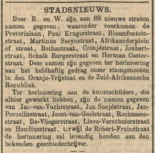 Artikel 'Stadsnieuws.' uit  van  dec 
