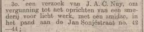 Artikel 'Ter centrale-secretarie der gemeente (afdeling A) zijn ter visie gelegd:' uit  van  dec 

