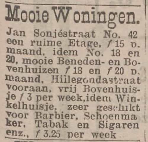 Artikel 'Mooie Woningen.' uit Rotterdamsch nieuwsblad van 2 mei 1904
