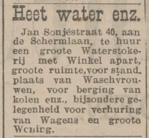 Artikel 'Heet water enzovoort' uit Rotterdamsch nieuwsblad van 2 mei 1904
