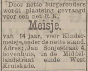 Artikel 'Meisje,' uit  van  dec 
