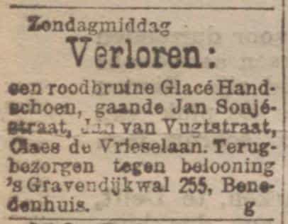 Artikel 'Verloren:' uit rotterdamsch-nieuwsblad van 28 jun 1904