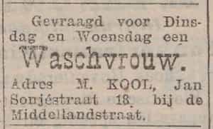 Artikel 'Waschvrouw.' uit  van  dec 
