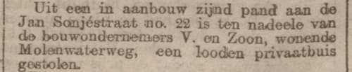 Artikel 'Diefstalkroniek' uit Algemeen Dagblad van 27 okt 1961
