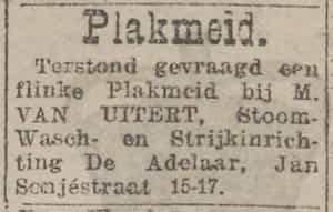 Artikel 'Plakmeid.' uit  van  dec 
