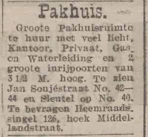 Artikel 'Pakhuis.' uit  van  dec 
