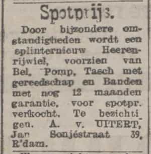 Artikel 'Spotprijs.' uit Algemeen Dagblad van 1 mei 1970
