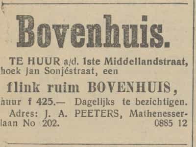 Artikel 'Bovenhuis.' uit Rotterdamsch nieuwsblad van 2 mei 1904
