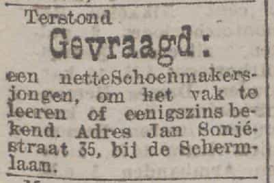 Artikel 'Gevraagd:' uit Algemeen Dagblad van 1 mei 1970
