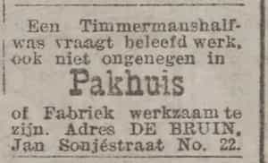 Artikel 'Pakhuis' uit Algemeen Dagblad van 27 okt 1961
