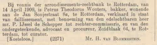 Artikel 'Gerechtelijke aankondigingen.' uit  van  dec 
