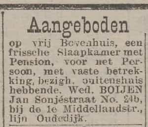 Artikel 'Aangeboden' uit Rotterdamsch nieuwsblad van 2 mei 1904
