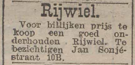 Artikel 'Rijwiel.' uit Rotterdamsch nieuwsblad van 1 sep 1936