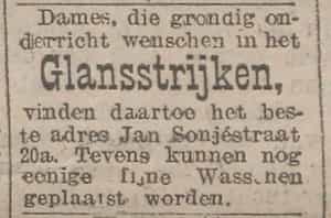 Artikel 'Glansstrijken,' uit  van  dec 
