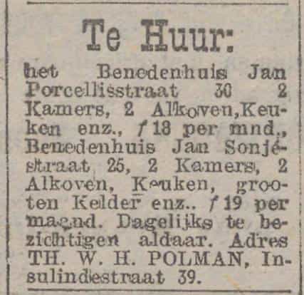 Artikel 'Te huur:' uit Rotterdamsch nieuwsblad van 2 mei 1904
