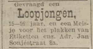 Artikel 'Loopjongen,' uit  van  dec 
