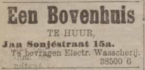 Artikel 'Een Bovenhuis' uit Rotterdamsch nieuwsblad van 2 mei 1904
