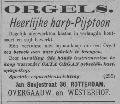 Artikel 'Orgels.' uit  van  dec 
