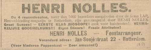 Artikel 'Henri Nolles.' uit Algemeen Dagblad van 27 okt 1961
