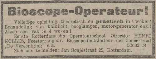 Artikel 'Bioscope-Operateur!' uit Algemeen Dagblad van 27 okt 1961
