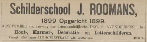 Artikel 'Schilderschool J. Roomans,' uit Algemeen Dagblad van 18 mrt 1976
