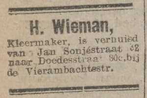 Artikel 'H. Wieman,' uit Het Rotterdamsch parool van 6 feb 1964
