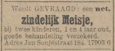 Artikel 'zindelijk Meisje,' uit  van  dec 
