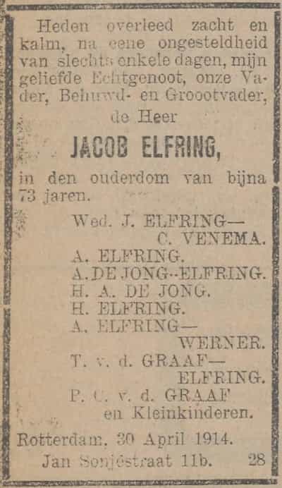 Artikel 'Jacob Elfring,' uit  van  dec 

