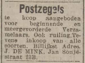 Artikel 'Postzegels' uit Algemeen Dagblad van 1 mei 1970
