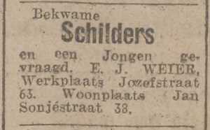 Artikel 'Schilders' uit De Maasbode van 28 okt 1926
