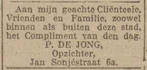 Artikel 'P. de Jong,' uit  van  dec 
