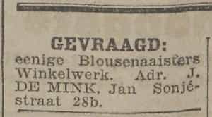 Artikel 'Gevraagd:' uit De Maasbode van 5 jun 1948
