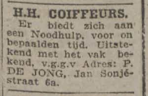 Artikel 'Heren coiffeurs.' uit  van  dec 
