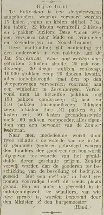 Artikel 'Rijke buit.' uit  van  dec 
