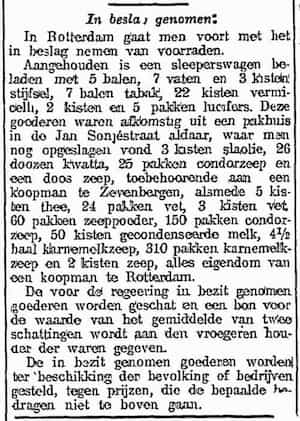 Artikel 'In beslag genomen:' uit  van  dec 
