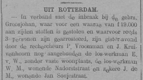 Artikel 'Uit Rotterdam.' uit  van  dec 
