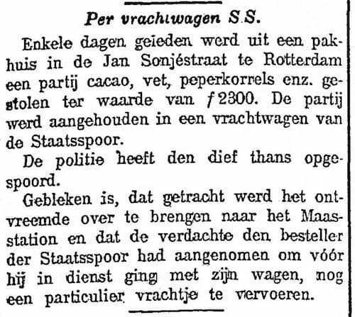 Artikel 'Per vrachtwagen S S.' uit  van  dec 
