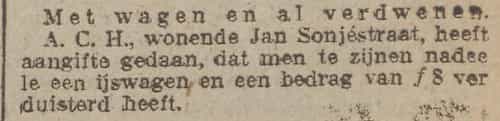Artikel 'Met wagen en al verdwenen.' uit  van  dec 
