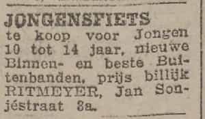 Artikel 'Jongensfiets' uit Algemeen Dagblad van 1 mei 1970
