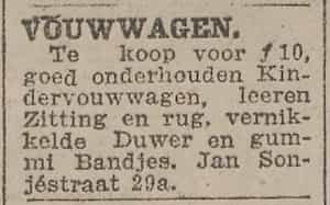 Artikel 'Vouwwagen.' uit Algemeen Dagblad van 1 mei 1970
