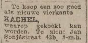 Artikel 'kachel,' uit Algemeen Dagblad van 1 mei 1970
