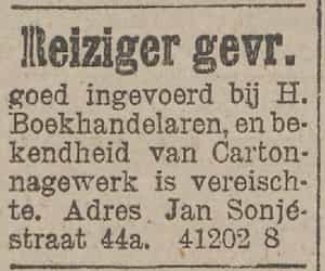 Artikel 'Reiziger gevraagd' uit  van  dec 

