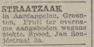 Artikel 'Straatzaak' uit Algemeen Dagblad van 1 mei 1970
