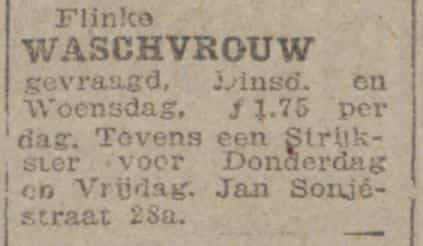Artikel 'waschvrouw' uit De Maasbode van 5 jun 1948
