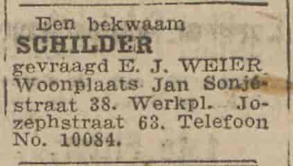 Artikel 'schilder' uit Het Vrije Volk van 28 okt 1960