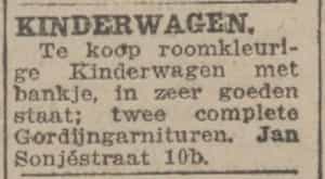 Artikel 'Kinderwagen.' uit Algemeen Dagblad van 1 mei 1970
