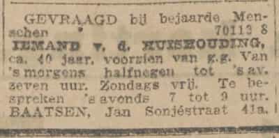 Artikel 'iemand voor de huishouding,' uit  van  dec 
