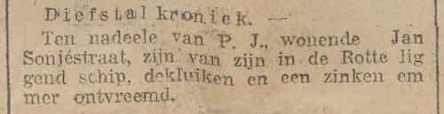 Artikel 'Diefstalkroniek' uit  van  dec 

