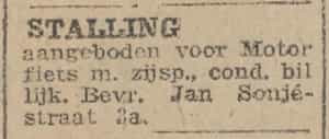 Artikel 'Stalling' uit Algemeen Dagblad van 1 mei 1970
