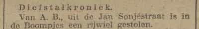 Artikel 'Diefstalkroniek.' uit  van  dec 
